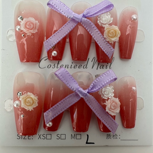 Handmade press on nails bundle of four sets size large - Picture 2 of 13